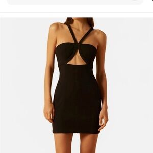 Misha Strapless Black Dress Size 2